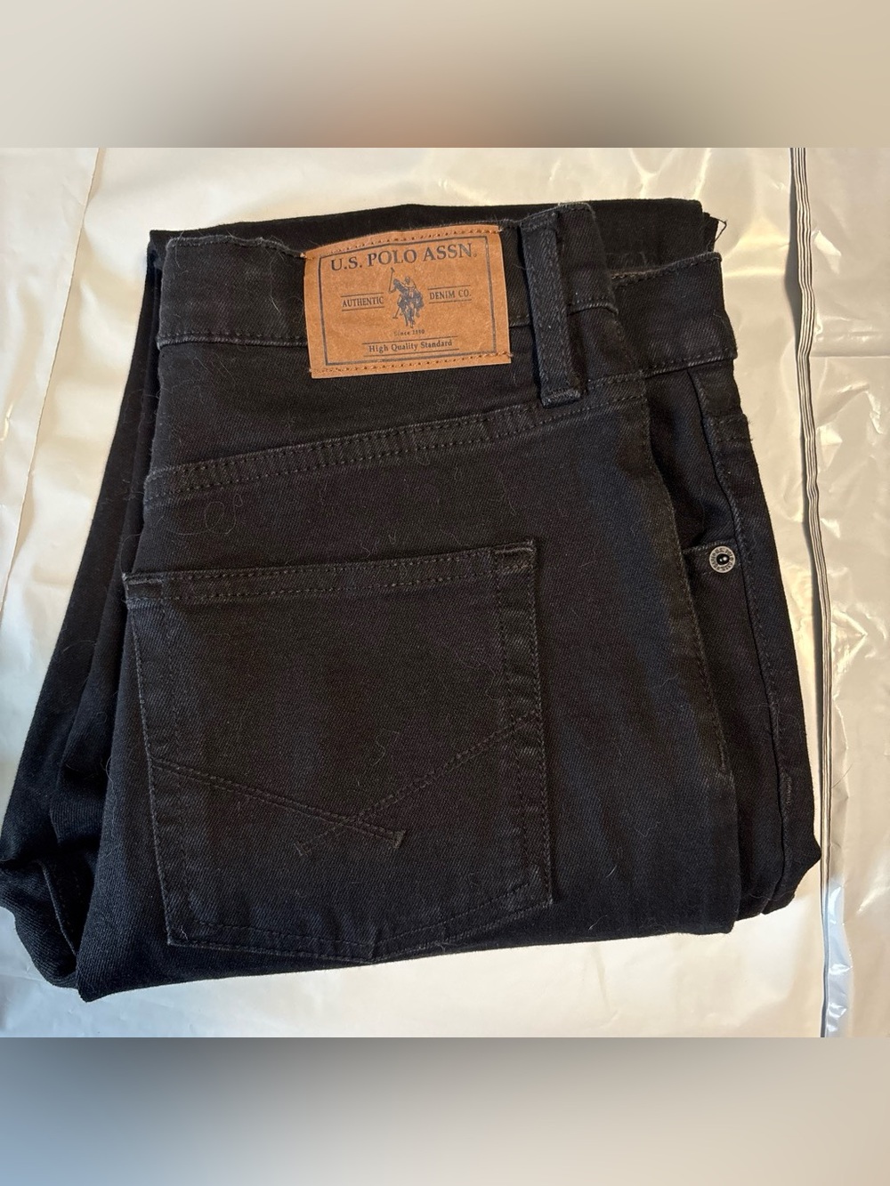 U.S. Polo Assn. Women's Straight Leg Jeans in Black